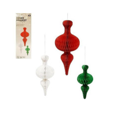Набор подвесных бумажных новогодних украшений 