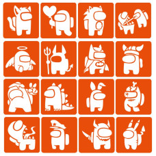 Набор трафаретов для био-тату 