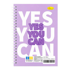 Блокнот для записей Yes you can АП-1708-4 А5, 80 листов, пружина сбоку Блокнот для записей Yes you can АП-1708-4 А5, 80 листов, пружина сбоку