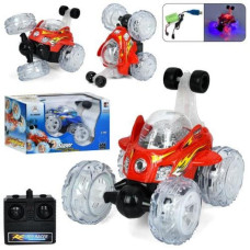 Машина р/к2.4G, акум, 19см, трюкова, музика, світло, USBзарядне, 2 кольори, в кор-ці, 9996 M