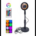 Проекционная разноцветная RGB LED лампа Sunset Lamp с эффектом заката с пультом, светильник заката/рассвета,