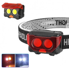 Налобный фонарь 2029-2COB на батарейках с красным фильтром фонарик Налобный фонарь 2029-2COB на батарейках с красным фильтром фонарик