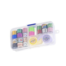 Набор Скотч декоративный с диспенсером №77 разноцветный Набор Скотч декоративный с диспенсером №77 разноцветный