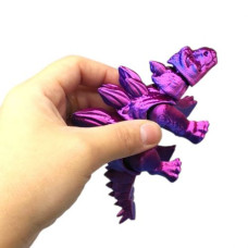 Игрушка подвижная 3D Динозавр 18 см, Стегозавр (ОРАНЖЕВЫЙ ГРАДИЕНТ)