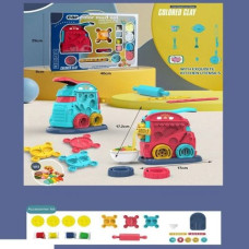 Тесто для лепки 2 вида, 4 цвета, экструдер, формы, наклейки, утварь, в коробке Тесто для лепки 2 вида, 4 цвета, экструдер, формы, наклейки, утварь, в коробке