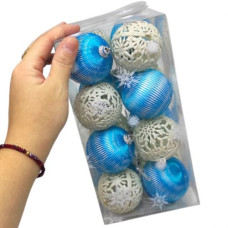 Новогодние украшения, 16 штук, шарики, D=6 см, в слюде Новогодние украшения, 16 штук, шарики, D=6 см, в слюде
