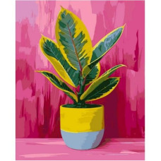 Картина по номерам "Яркий фикус" 40х50 см
