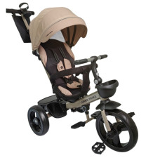 Велосипед детский трехколесный MT 1001-1 Almond Beige с родительской ручкой Велосипед детский трехколесный MT 1001-1 Almond Beige с родительской ручкой