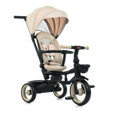 Детский трехколесный велосипед MT 1038 Beige, с родительской ручкой