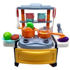 Детская игрушечная кухня 899-1 звук, свет, посуда, продукты Детская игрушечная кухня 899-1 звук, свет, посуда, продукты