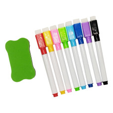 Набор маркеров для магнитной доски 73485, 8 цветов, с губкой Набор маркеров для магнитной доски 73485, 8 цветов, с губкой