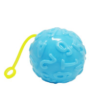 Мяч детский MS 4286(Blue) 7,5 см, текстурный, пищалка, мерцает