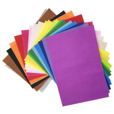 Набор фетра средней жесткости FTRMIX-20, 1 мм, 20х30 см, 20 листов, микс цветов