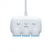 Автомобильное зарядное устройство Тройник разветвитель 3 выхода + 2USB 2.1A Hoco C1 USB Hub Белый