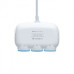 Автомобильное зарядное устройство Тройник разветвитель 3 выхода + 2USB 2.1A Hoco C1 USB Hub Белый