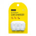 Автомобильное зарядное устройство Тройник разветвитель 3 выхода + 2USB 2.1A Hoco C1 USB Hub Белый