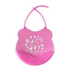 Детский слюнявчик Мини MGZ-0604(Pink) силиконовый