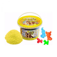 Кинетический песок "Magic Sand", 500 г, с формочками (желтый)