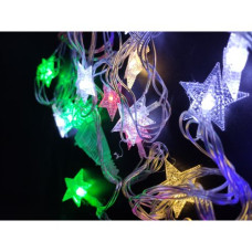 Гирлянда электрическая "Звездочки" 20 шт. 4 м LED цветная, от сети