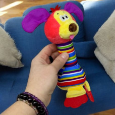 Мягкая игрушка-погремушка с колокольчиком, собачка