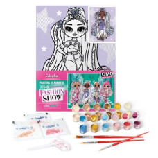 Картина по номерам со стразами "L.O.L. Surprise! O.M.G. Fashion show Lady Braids" 30х40 см