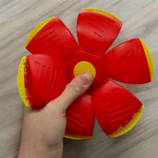Мяч-трансформер, со светом "Flat Ball Disc: Мячик-фризби", красный