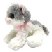 Мʼяка іграшка "Котик Мяу" 19 см (Сірий+ білий)