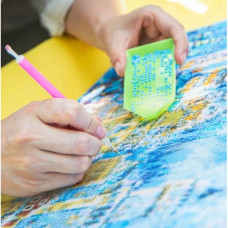 Алмазная мозаика "ЯРКИЕ ПИОНИИ" 40х80 см