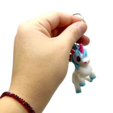 Брелок 3D печать "Конячка/Единорог" белый