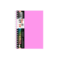 Блокнот А5 АП-1503(Pink) 40 листов, пружина сбоку