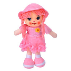 Детская игровая кукла YG0009(Pink) 33 см, мягконабивная, петелька