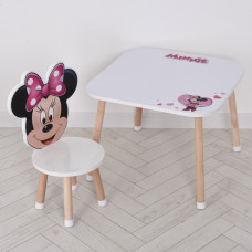 Деревянный детский столик M 502-8-2 со стульчиком