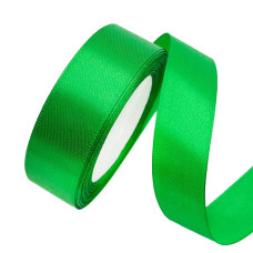 Атласная лента для рукоделия АБ-712, 2,5 см x 23 м, зеленый