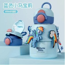 Термос "MY LITTLE PONY", з силіконовою трубочкою і поїльником, блакитний, 600 мл, 002-B-BLUE Термос "MY LITTLE PONY", з силіконовою трубочкою і поїльником, блакитний, 600 мл, 002-B-BLUE