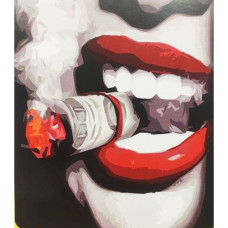 Картина по номерам "Сигара и красная помада" ★★★