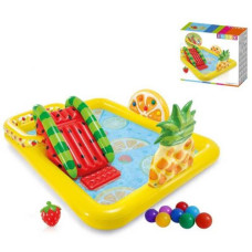 Intex Ігровий центр 57158 NP (2) Веселий фрукт, 244 x 191 x 91 см, з гіркою, від 2-х років, 493л, в коробці