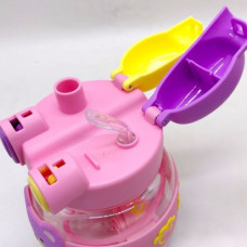 Пляшка для води 1000 мл, пластикова, ремінець, трубочка, шийка, в пакеті (ЗЕЛЕНА)