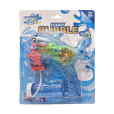 Пистолет с мыльными пузырями Дельфинчик 2568(Blue) механический, на блистере