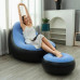 Надувной диван с пуфом Air Sofa и насосом для комфортного отдыха в ярком голубом цвете Надувной диван с пуфом Air Sofa и насосом для комфортного отдыха в ярком голубом цвете