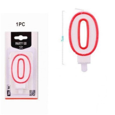 Свічка для торта "Цифра 0", EB0052