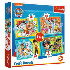 Пазлы 4в1 "Щенячий патруль: Счастливая команда"