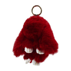Меховой брелок "Кролик", бордовый (23 см) Меховой брелок "Кролик", бордовый (23 см)