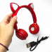 Наушники беспроводные, подсветка, Bluetooth, (КРАСНЫЕ) Наушники беспроводные, подсветка, Bluetooth, (КРАСНЫЕ)