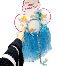 Карнавальный набор Эльзы голубой