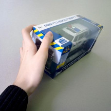 Машина "Полиция", масштаб 1:32, свет, звук, инерция, открывается дверь, багажник, капот, в коробке