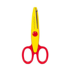 Ножницы деткские 80685(Red-Yellow) с фигурным лезвием