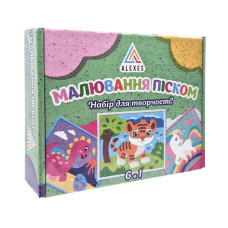 Детский набор для творчества Картина из песка Sand Art 6 в 1 КР-003 песок в бутылках