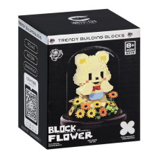 Детский Конструктор Медвежонок с цветами 7246 в колбе, 443 детали