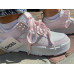 Женские кроссовки NIKE DUNK , натуральная кожа , белые с розовыми вставками