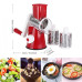 Овощерезка ручная мультислайсер Tabletop Drum Grater DL78 Терка для овощей и фруктов 3 насадки Красная